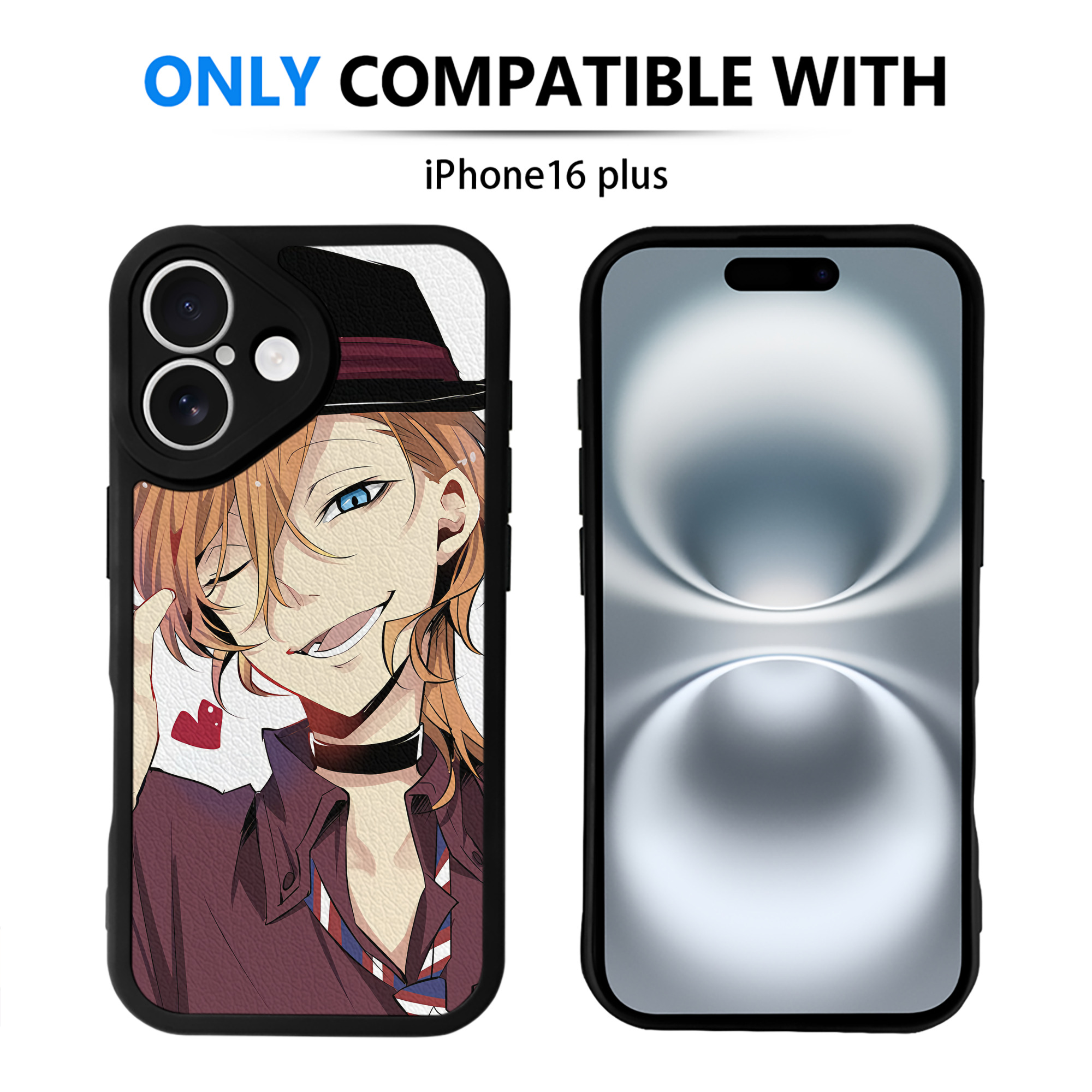 （画像用） 文豪ストレイドッグス Bungo Stray Dogs 【iPhone 16シリーズ対応】シリコンスマホケース（レザー調） 材質：シリコン
